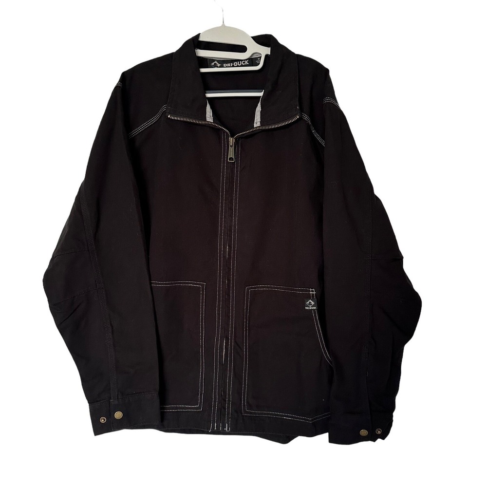DRI DUCK Mens Black Canvas Chore Jacket M Utility‎ Workwear Rugged Outdoors Gorp